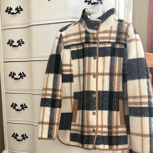 Maurices Cozy Plaid Sherpa Jacket